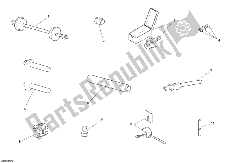 Toutes les pièces pour le Outils De Service D'atelier, Châssis du Ducati Sport ST3 USA 1000 2007 Toutes les pièces pour le Outils De Service D'atelier, Châssis du Ducati Sport ST3 USA 1000 2007